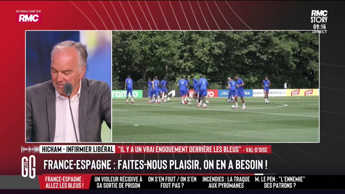 💥⚽️ Gros clash dans les GG ! 🎙️ Hicham, infirmier libéral : "Il y a 3 mois Mbappé disait de ne pas voter les extrêmes, tout le monde lui est tombé dessus. Et maintenant, les Bardella, les Retailleau... toute la droite retourne sa veste." 🎙️ Antoine Diers : "Vous voyez une équipe racisée alors que nous on voit juste des Français." #GGRMC