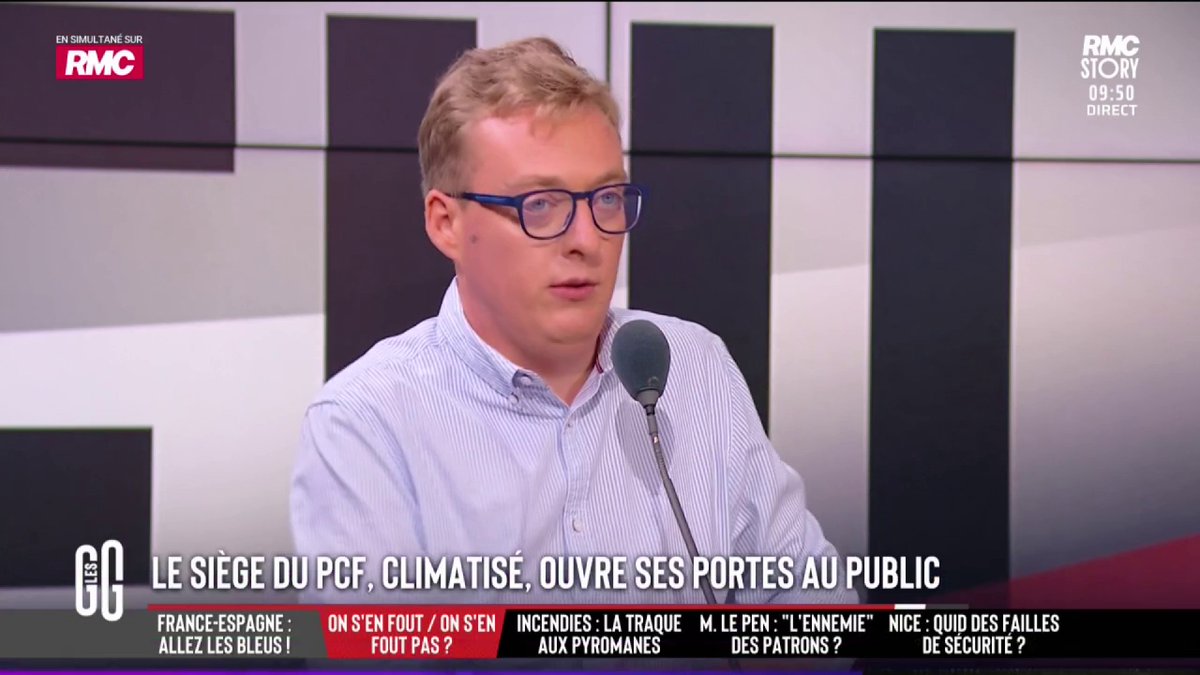 🌬️ Le siège du PCF, climatisé, ouvre ses portes au public. 🗣️ Antoine Diers : "Ce sont des bobos pris à leur propre piège. Ils vivent dans la clim et ils se disent que ça commence à se voir : 'On va ouvrir et ça passera'." #GGRMC