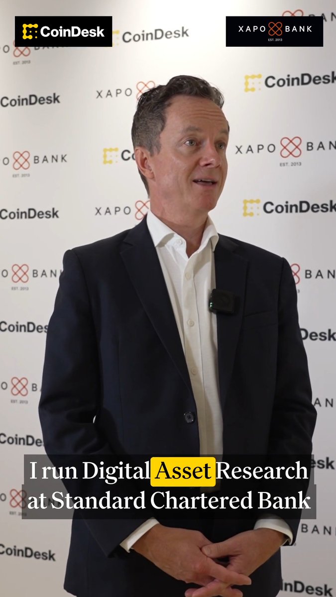 BITCOIN: "When the market turns, this thing moves quickly." The bank's head of digital asset research, Geoffrey Kendrick, has a $100K $BTC year-end target and says ETF buyers are returning + digital treasury narratives could get there without any help from the Fed. Recorded in partnership with Xapo Bank 🤝