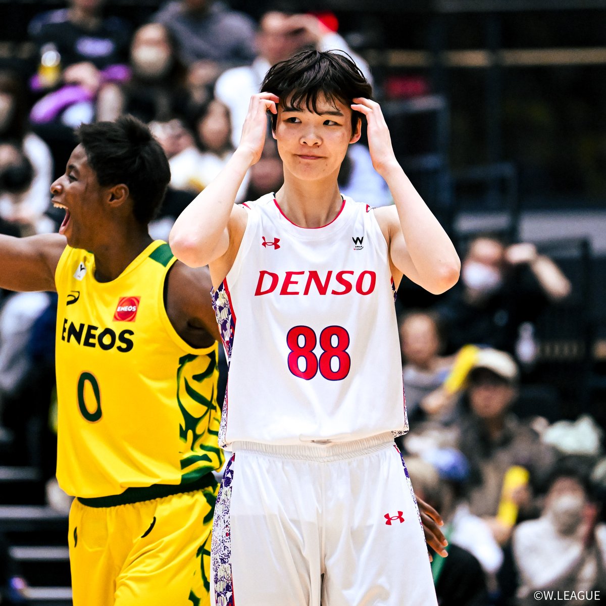 7月14日は #ひまわりの日 🌻 #Wリーグ のひまわりといえば・・・ チームに安定感をもたらすオールラウンダー💪 スマートな職人技に魅了される🫣 デンソー#88 赤穂ひまわり（SF｜184cm） デンソーアイリス/DENSO ※写真・映像は2025-26シーズン