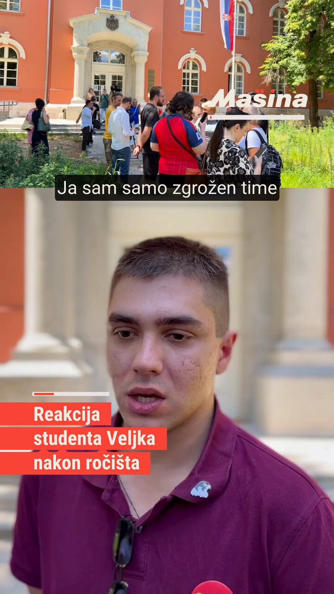 Student Veljko Mušanović nakon ročišta: zgrožen sam time da u jednom postupku imam status oštećenog zajedno sa dvojicom žandarma koji su me pretukli, a u drugom sam ja okrivljeni a oni svedoci.