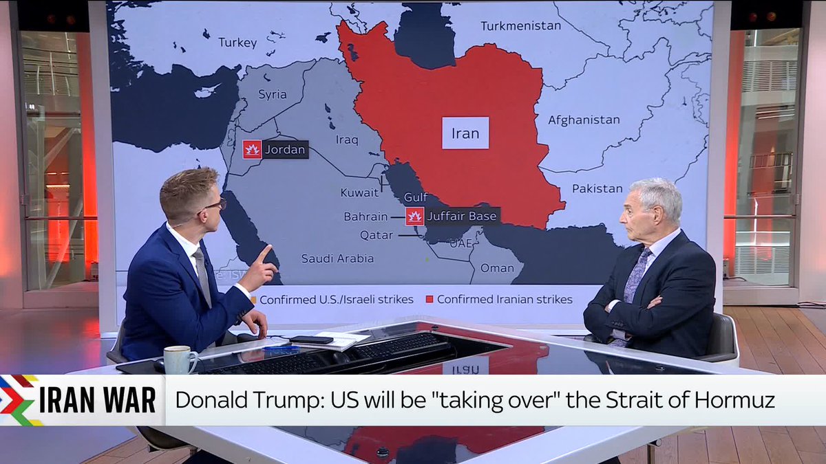 'Despite what President Trump says, [the US] cannot keep the Strait of Hormuz open' Military analyst Prof Michael Clarke explains why the 'significant' attacks on two vessels by Iranian missiles suggests that Trump cannot simply take control of the key waterway. Follow latest: