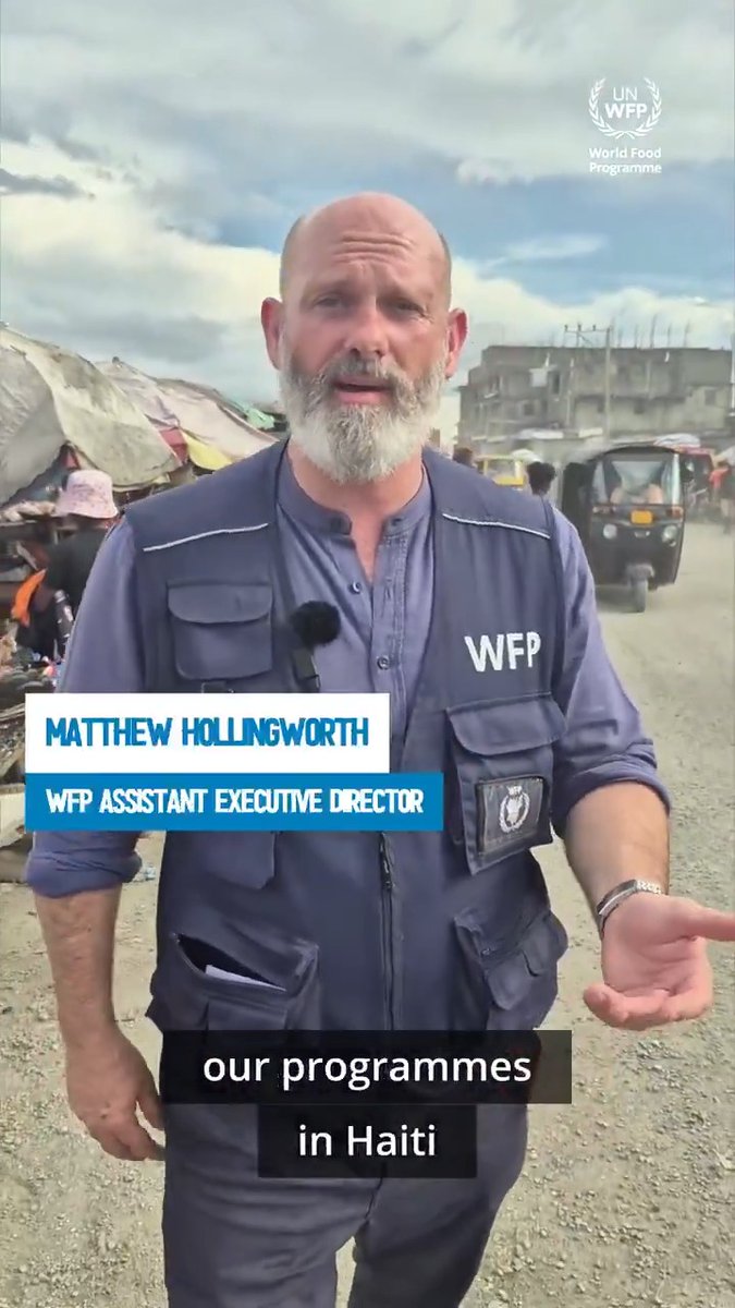 📍#Haiti: More than half of Haitians face acute hunger — driven by violence, displacement, rising costs, and climate shocks. WFP’s Matthew Hollingworth explains how investing in local solutions and working with the government and partners can support families now — while helping reduce future reliance on food assistance.