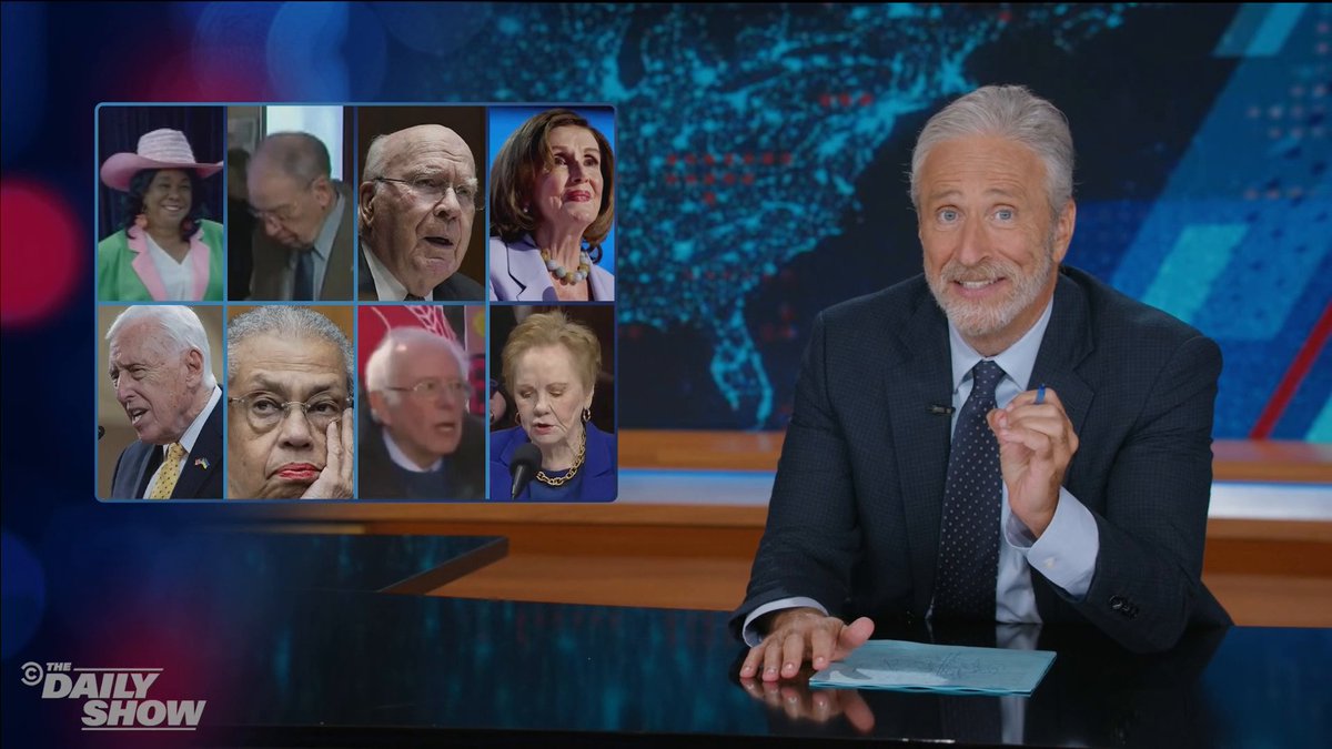 "The entire f**king Congress is falling apart due to a lack of not just political will, but bone density!" @JonStewart on America’s gerontocracy