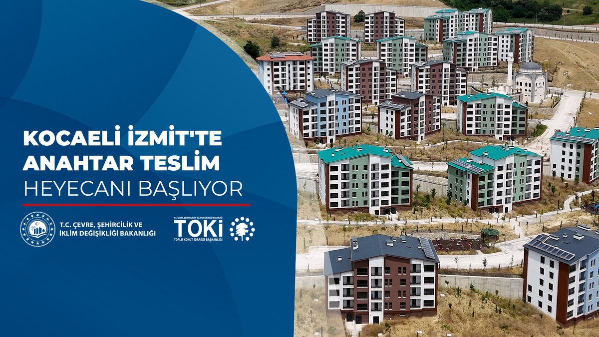 🏘️ Kocaeli İzmit Sekbanlı-Sepetçi mh. 3. Bölge 1. Etap'ta 9️⃣2️⃣4️⃣ sosyal konut tamamlandı. 🗓️ 1️⃣6️⃣ Temmuz - 2️⃣1️⃣ Ağustos 2️⃣0️⃣2️⃣6️⃣ tarihleri arasında hak sahiplerine teslim edilecek. 🏕️ Dinlenme Alanları 🏃🏻 Spor Alanları 🛝 Çocuk Oyun Alanları 🌳 Yeşil Alanlar 🏢 Dükkan 🕌 Cami 🏫 İlköğretim Okulu 🅿️ Açık Otopark 👨👩👧👦 Hak sahibi vatandaşlarımıza yeni yuvalarında huzurlu, sağlıklı ve mutlu bir yaşam dileriz. 📌 Teslim programı için👇