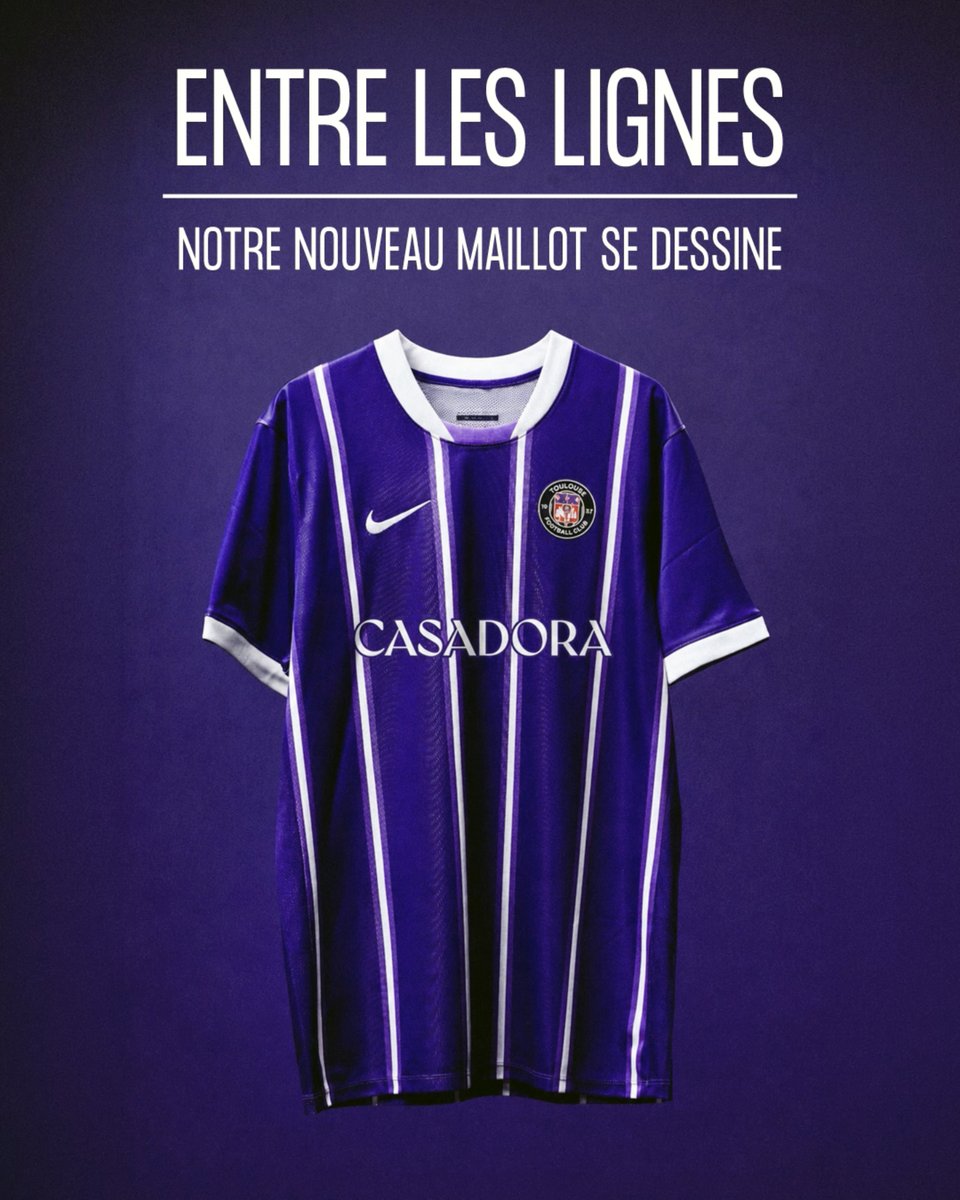 Les rayures font leur grand retour ! 𝑬𝒏𝒕𝒓𝒆 𝒍𝒆𝒔 𝒍𝒊𝒈𝒏𝒆𝒔, notre nouveau maillot se dessine 😈 Disponible dès 18h00 au Stadium à l'occasion de France-Espagne 😉