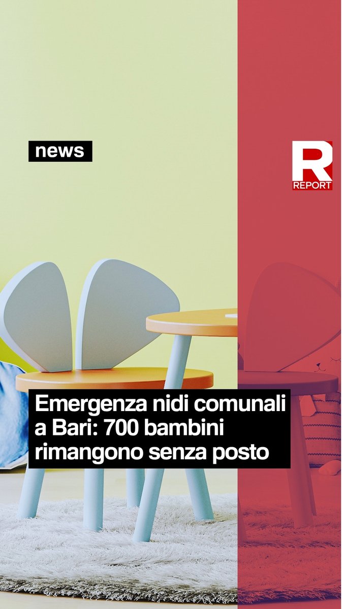 Come riporta oggi il quotidiano La Repubblica, il comune di Bari ha pubblicato la graduatoria provvisoria dei bambini che sono stati ammessi a frequentare i nidi. 203, meno di un quarto di quelli per i quali è stata presentata la domanda. Rivedi: