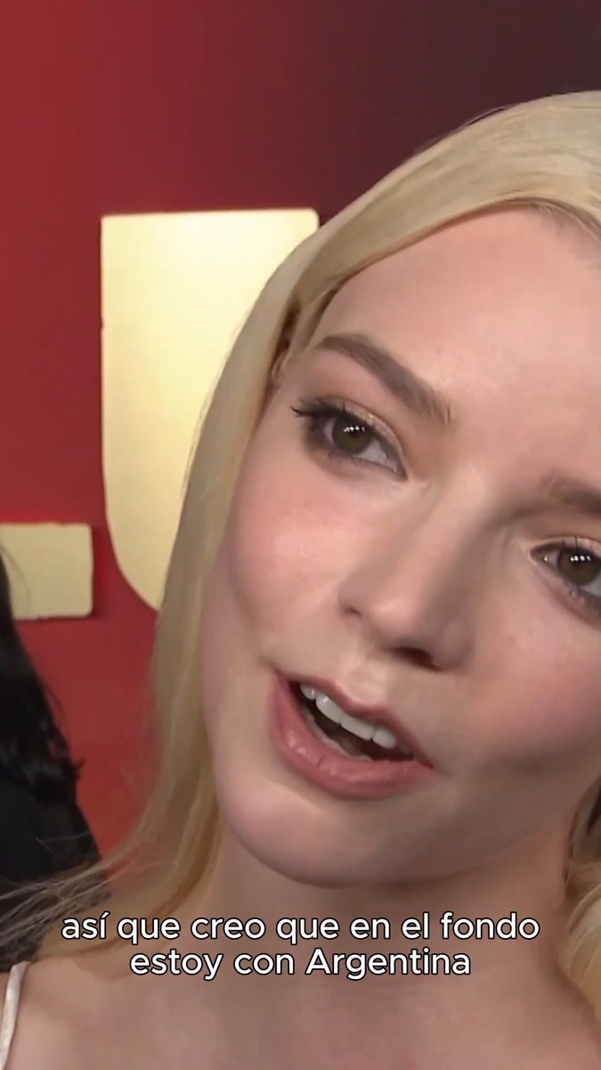 "Anya": Por las declaraciones de Anya Taylor-Joy sobre el partido de Argentina contra Inglaterra en la #CopaMundialFIFA