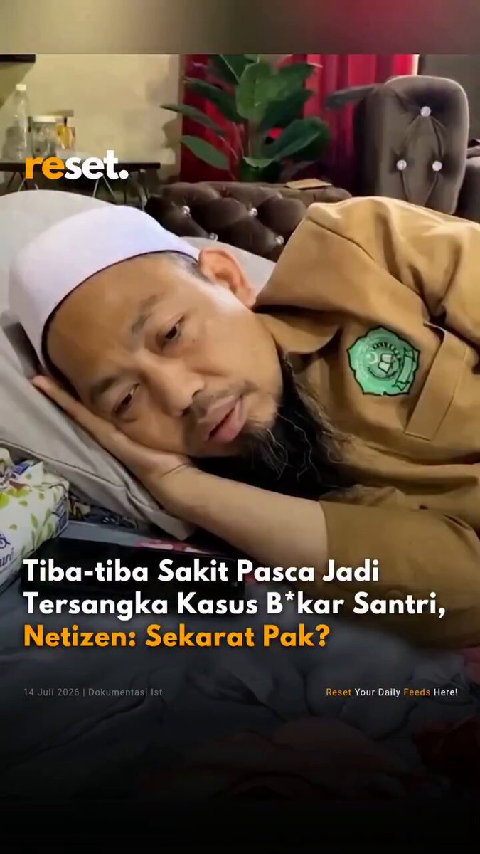 Ustad yg diduga melakukan pembakaran santri pondok pesantren di NTB mendadak sakit setelah dijadikan tersangka..😂 Kasus ini sempat ditahan oleh polres dan bupati setempat tpi akhirnya jebol juga setelah keluarga korban mengadu ke DPR..