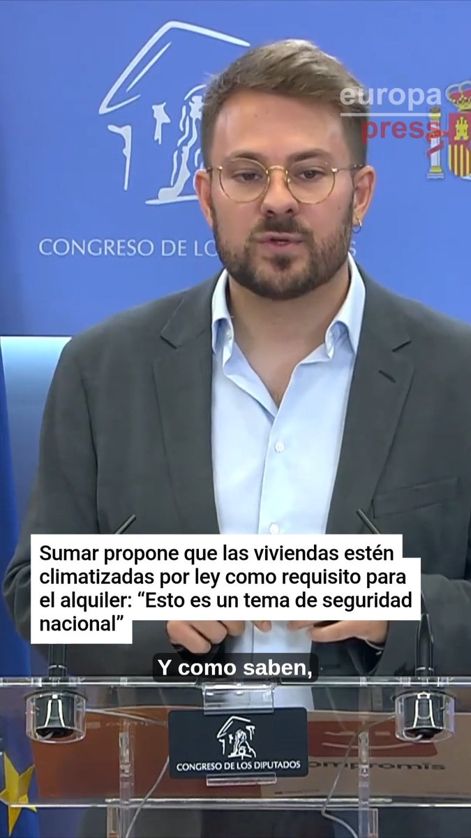 Sumar propone que las viviendas estén climatizadas por ley para poder tener un contrato de alquiler: “Esto es un tema de seguridad nacional”