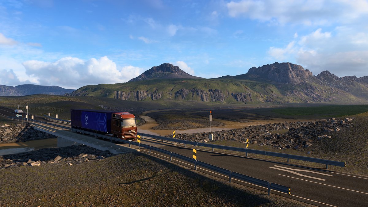 Today, we're shining a spotlight on one of the distinctive landmarks you'll encounter in the upcoming Iceland DLC for Euro Truck Simulator 2 - its unique and scenic bridges. 🌉 See more at 👉
