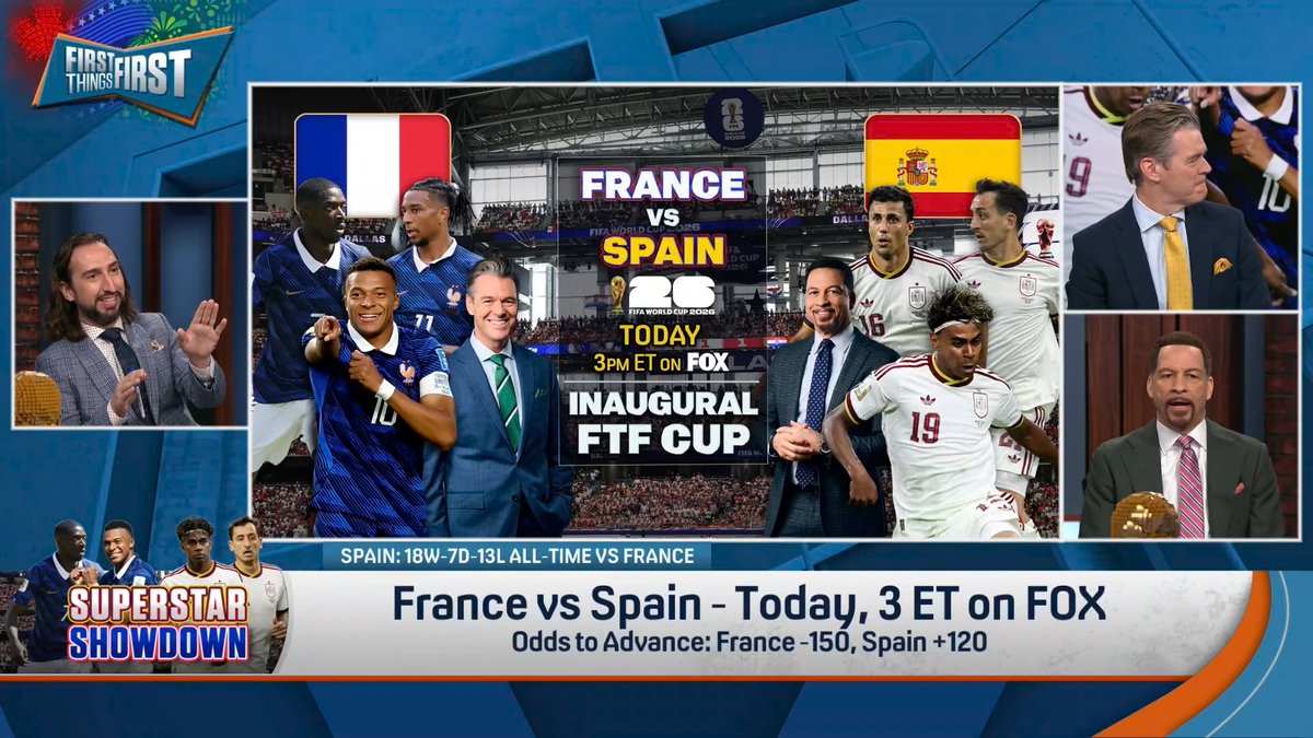 “Because my last name is French, Broussard, according to the bylaws, I’ve got a claim… As I’ve watched this, I’ve been like, man, I really like France… I think Spain is actually going to win this game strategically.” Chris Broussard says France are like the Showtime Lakers: