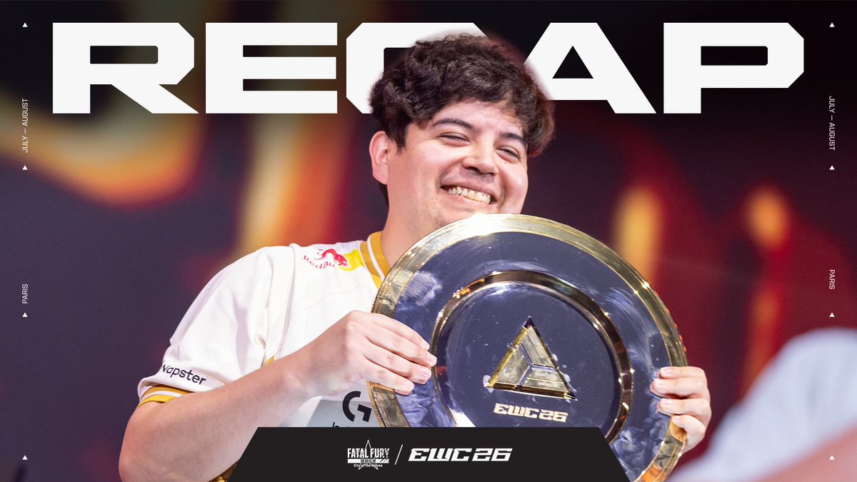 A tournament to remember. One more time, give it up for NAVI | DarkAngel, the champion of FATAL FURY: CotW at EWC 26!