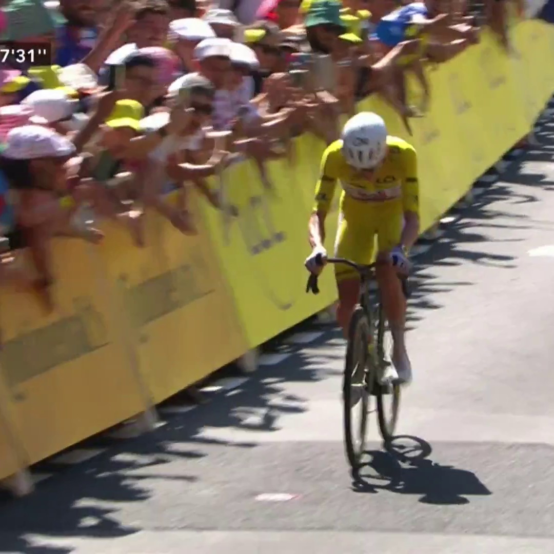 "This man is in a galaxy of his own!" ๐ซ Tadej Pogacar lights up Bastille Day with an electric performance to clinch his third stage of the 2026 Tour de France ๐