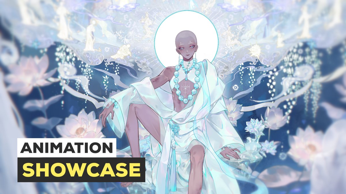 Animation commission for eunoia luster 🧘 monk vtuber Amazing Art by:Inoue🎐 Animation/Video by me #VGenComm