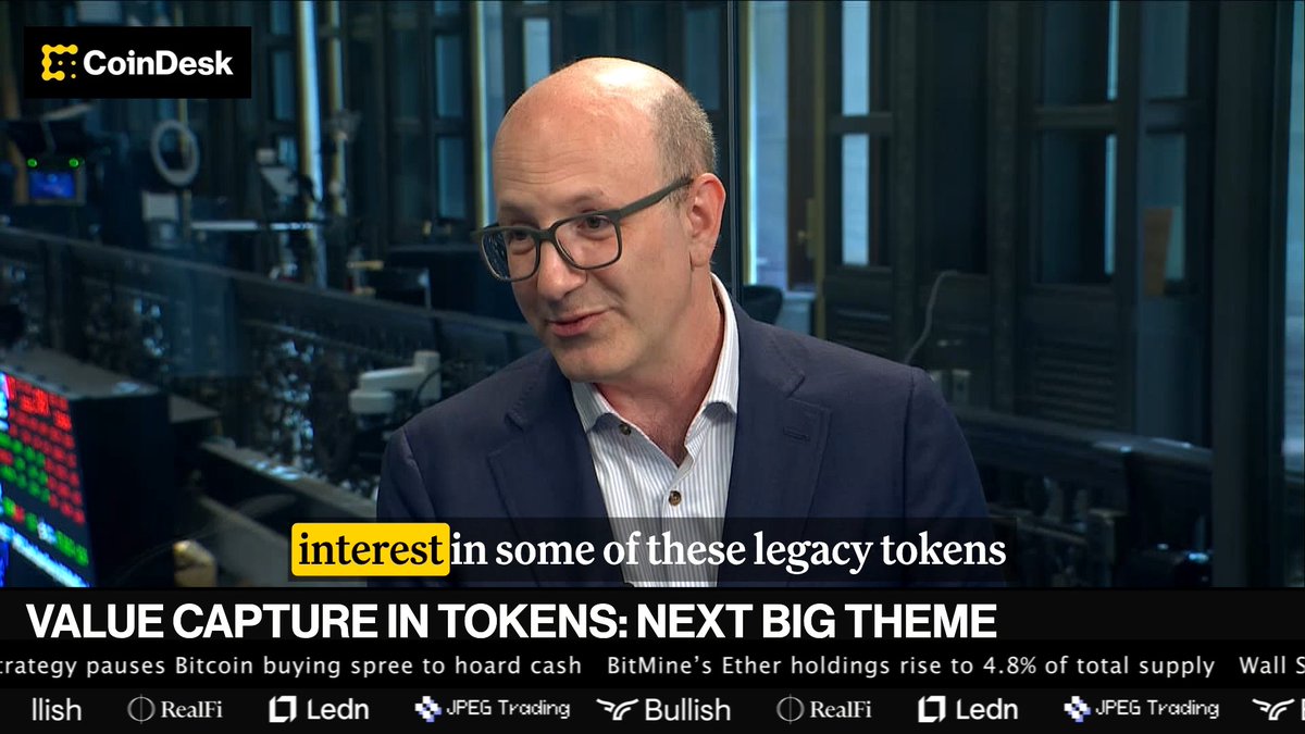 🎥 Seth Ginns expects a resurgence in battle-tested crypto tokens, pointing to long-standing projects like Uniswap, Aave, Chainlink, and Stellar as investors refocus on adoption, transparency, and value capture.