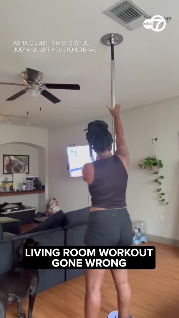 Oh no! Asha Gilbert was practicing pole dancing in her Houston apartment when the pole slipped from her ceiling and hit a sprinkler, with disastrous results. Gilbert had her phone set up to record the session, so captured the crazy scene on camera. “I went into shock and was completely stunned,” Gilbert said. “My main concern was for my dog.” Gilbert and her dog made it out of the flooded apartment in time for firetrucks to arrive.