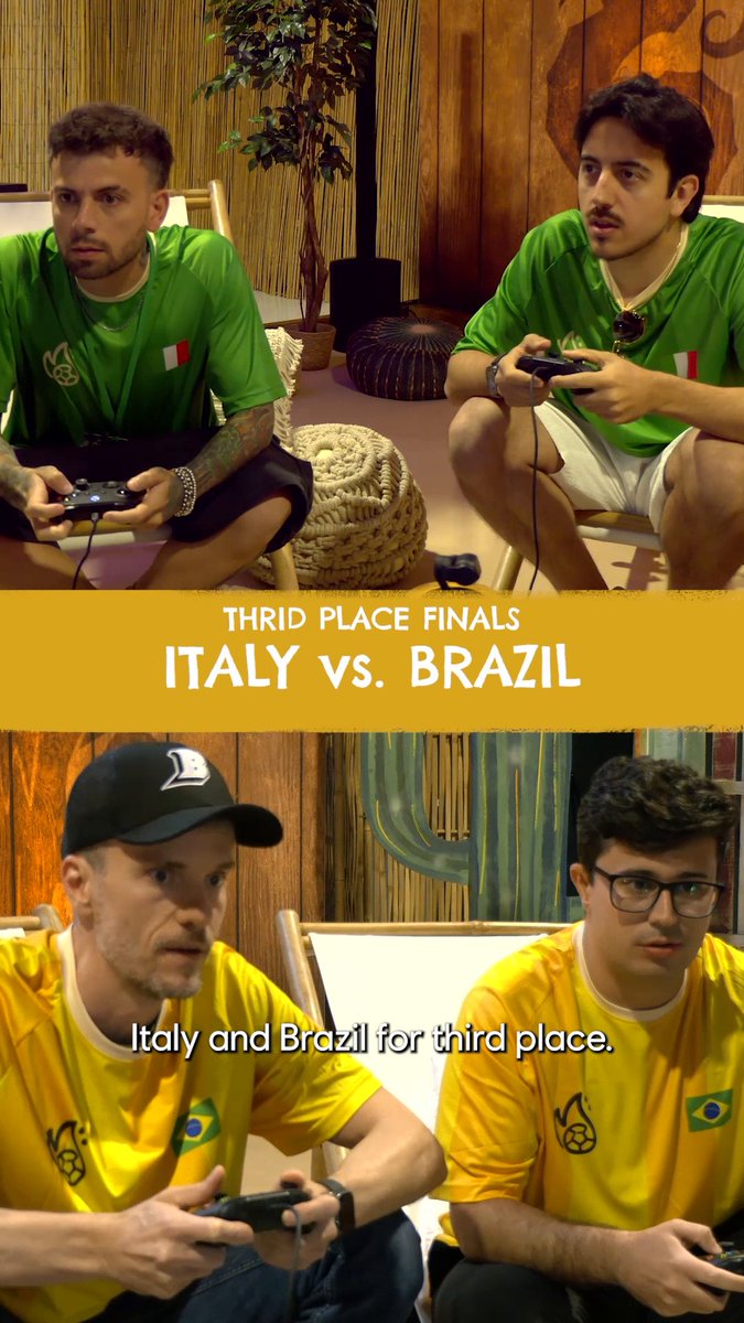 Fast forward to the Third Place Final ⚽ Italy vs Brazil. The title may be out of reach, but the podium is still on the line… Who will claim third place in the Kung Foot EVO tournament? 🏆 Featuring Fiaspo Brancoala