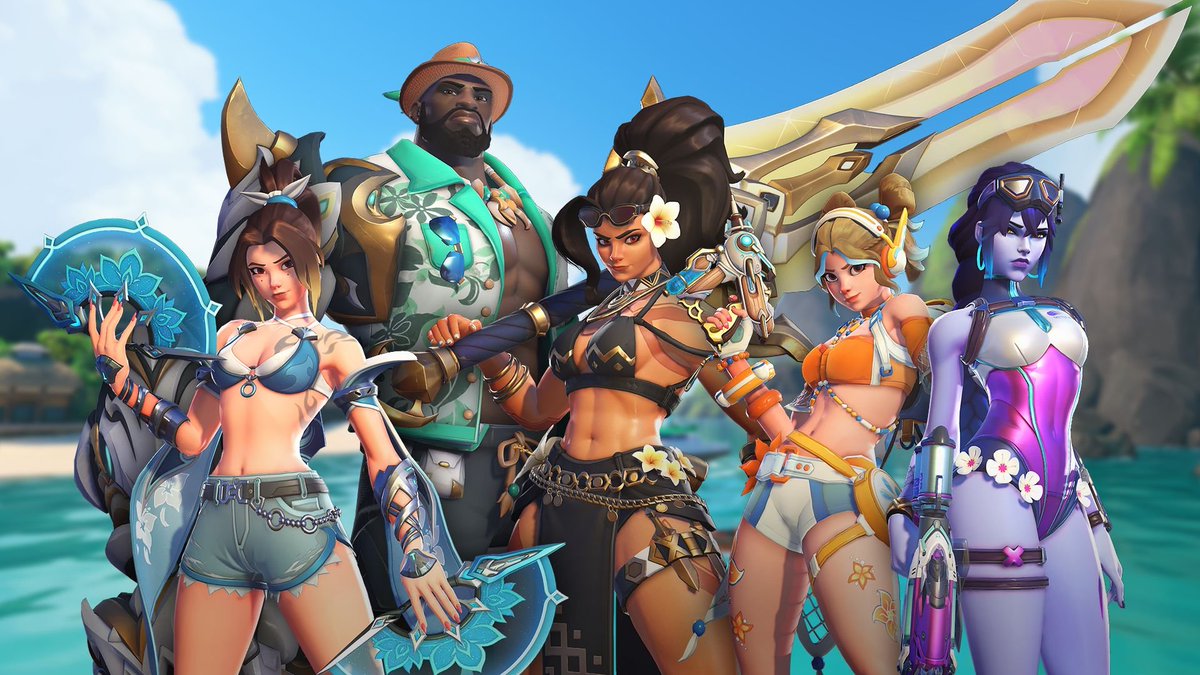 New #Overwatch Bikini Summer Game Skin In-Game Trailer 👙🌊 The trailer for the new summer skins and cosmetics for Anran, Juno, Vendetta, Widowmaker, and Doomfist has been revealed ☀️
