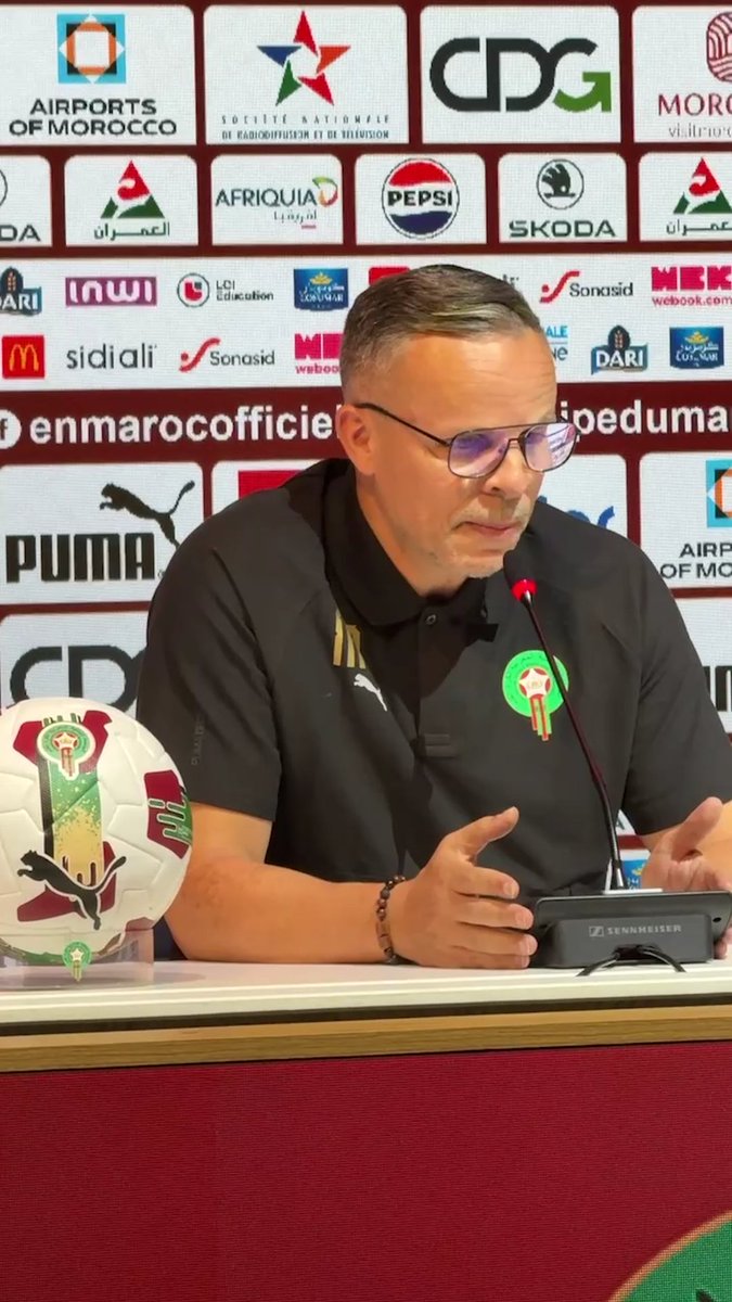 🚨 Mohamed Ouahbi 🇲🇦 revient sur le match face à la France 🇫🇷 : « Je ne demande jamais à mon équipe de rester bas pour défendre. Si nous sommes bas, C’EST PARCE QUE L’ADVERSAIRE NOUS Y OBLIGE ! » 🗣️