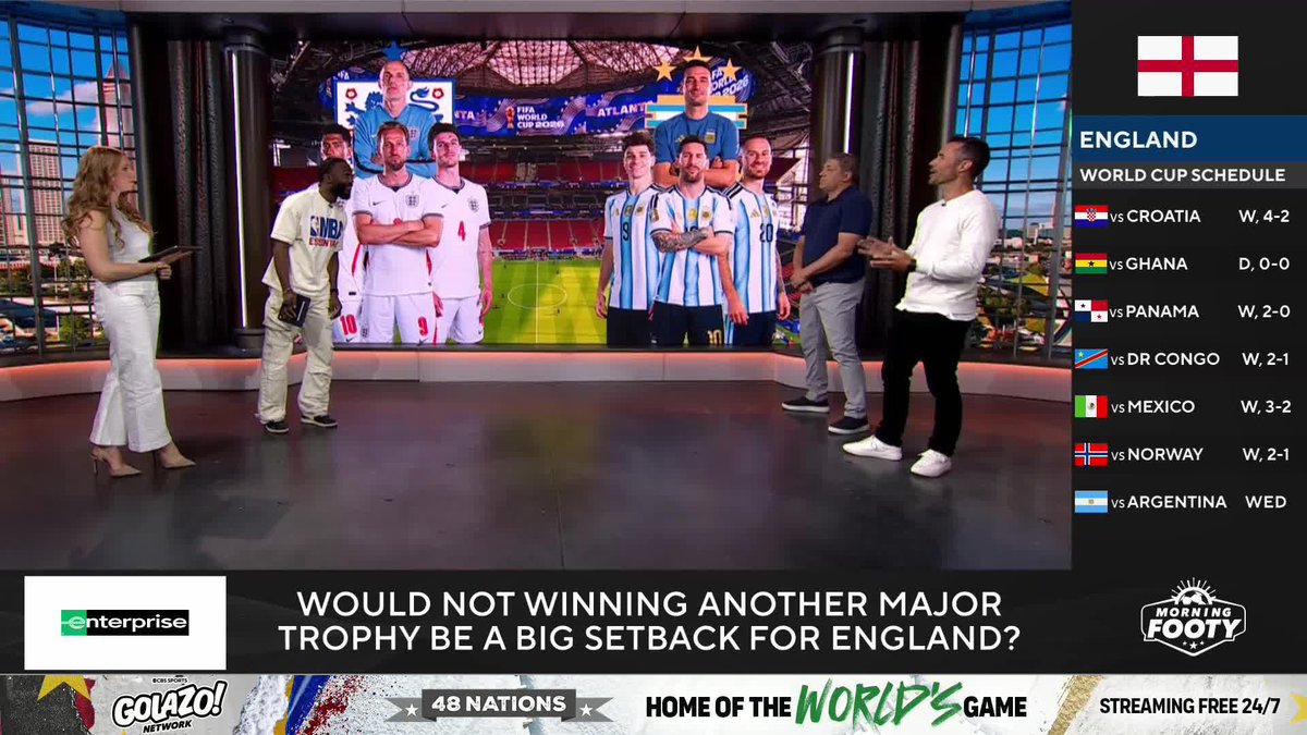 "They invented the game of football, won one time in '66 and ever since they've been the standard. Why?" Benny Feilhaber, JayDee Dyer and Tony Meola disagree on if the high expectations for England are deserved 🏴