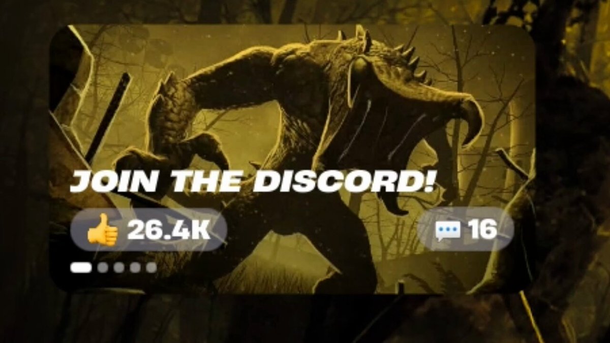 idk why but seeing a big scary ass monster say "JOIN THE DISCORD" was frying me