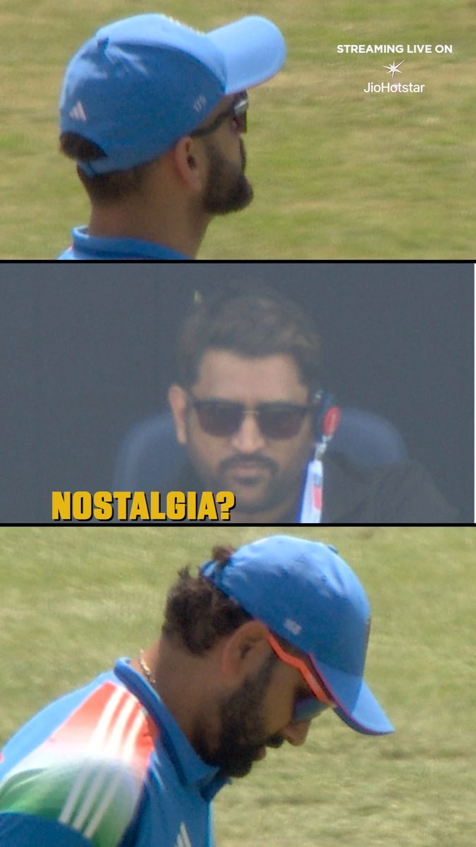 A single frame. A thousand memories 💙 𝗪𝗵𝗮𝘁 𝗶𝘀 𝗡𝗼𝘀𝘁𝗮𝗹𝗴𝗶𝗮? 🥹 It's not just remembering the past... It's smiling because you were lucky enough to witness Dhoni, Virat and Rohit define an era of Indian cricket 🇮🇳❤️ #ENGvIND 1st ODI 👉 Streaming LIVE on JioHotstar!