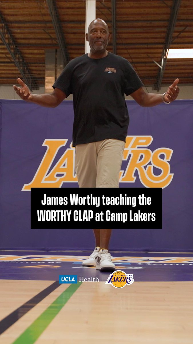Getting the kiddos hype with the Worthy Clap 👏 UCLA Health x #CampLakers