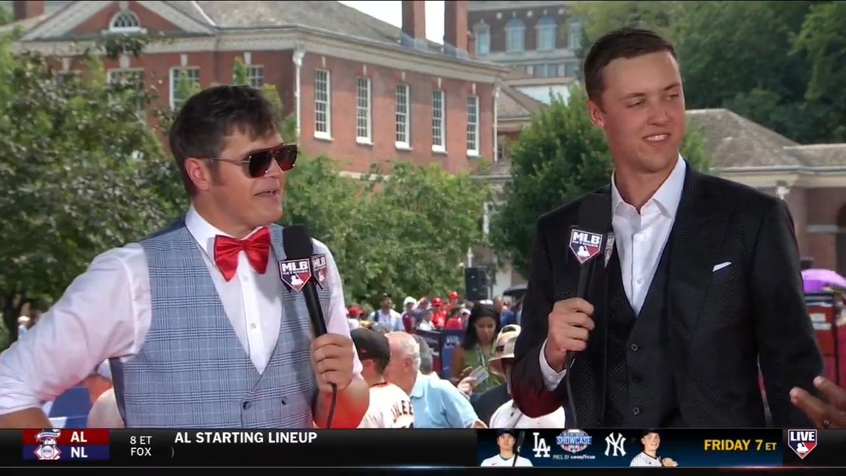 Jacob Misiorowski went with an all-black look for this year's red carpet, with a special surprise on the lining 🐶 The Milwaukee Brewers ace discusses his outfit and historic season so far. 📺 Red Carpet Show presented by Mastercard