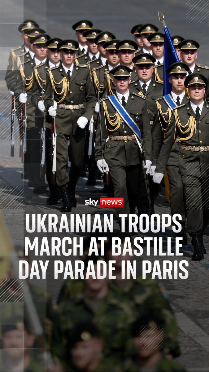 WATCH: Ukrainian troops march at Bastille Day parade in Paris. France has shown its support for Ukraine by showcasing Ukrainian troops as part of its annual military parade for Bastille Day. It's the first time Ukrainian troops have marched at the event.