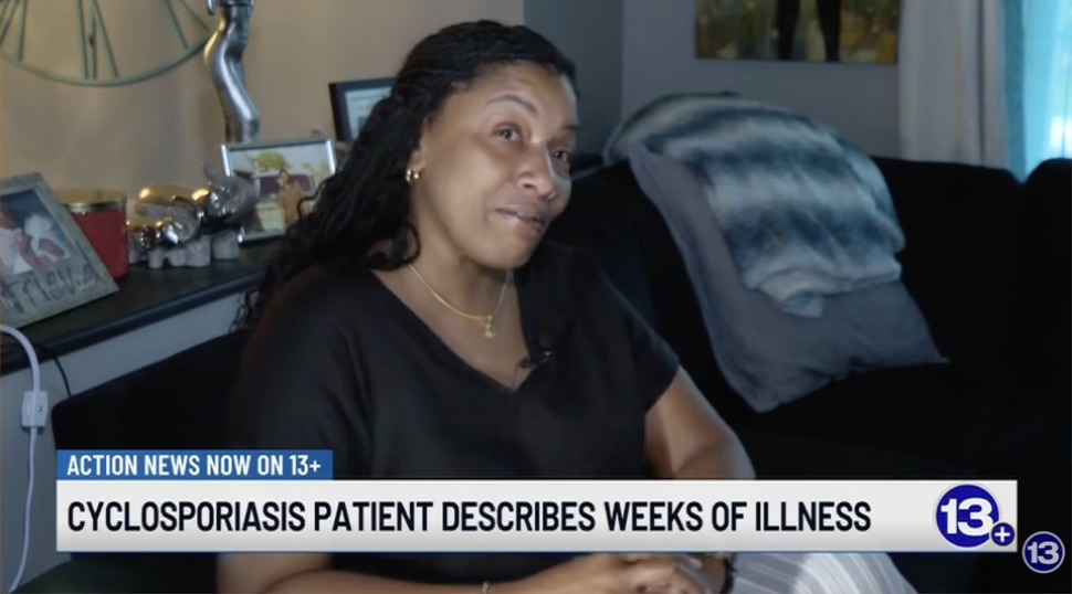 Ohio woman describes being sick with cyclosporiasis for weeks on end: "There were moments where I was literally just camped out in the bathroom... It's not for the weak, and it's kinda scary to think of the effects it would have on elderly people or young kids."