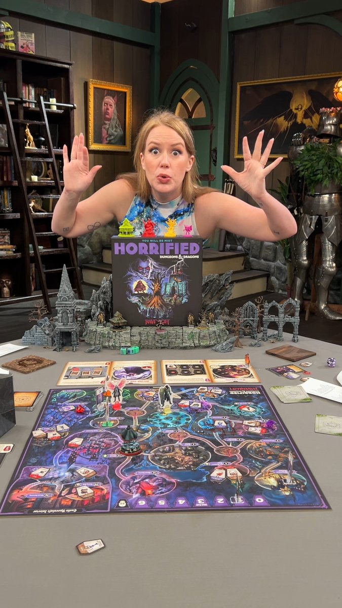 RETURN TO RAVENLOFT WITH US 🧛⚰️ Marisha Ray Taliesin Jaffe ThatBronzeGirl & Jennifer English battle the dark forces of Strahd in an all-new Horrified: Dungeons & Dragons – Ravenloft edition of #EverthingIsContent Tuesday, July 21st at 7PM PT! Grab your copy of Horrified: Dungeons & Dragons Ravenloft at Target today! ➡️ #Ravensburger #Horrified #Sponsored