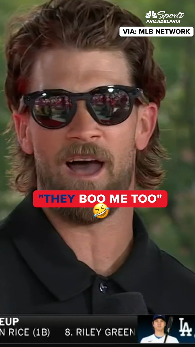 Nobody is safe from the Philly boos... not even Bryce Harper 🤣