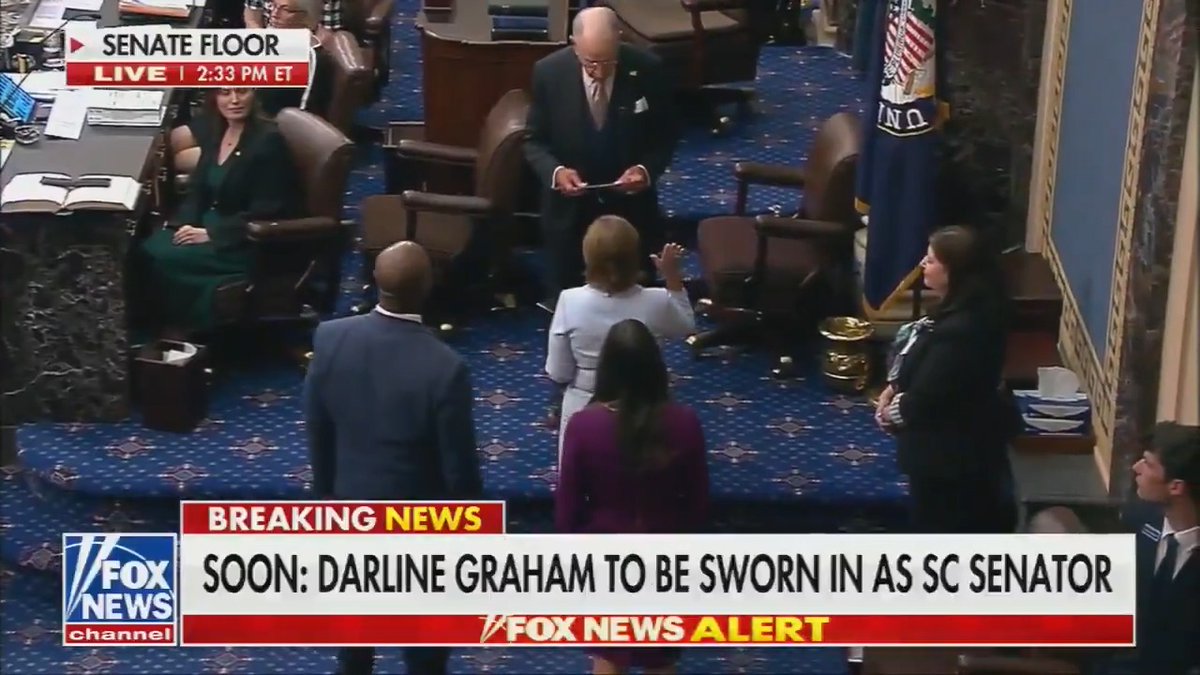 Lindsey Graham's sister, Darline Graham Nordone, has been sworn in as U.S. Senator for South Carolina.