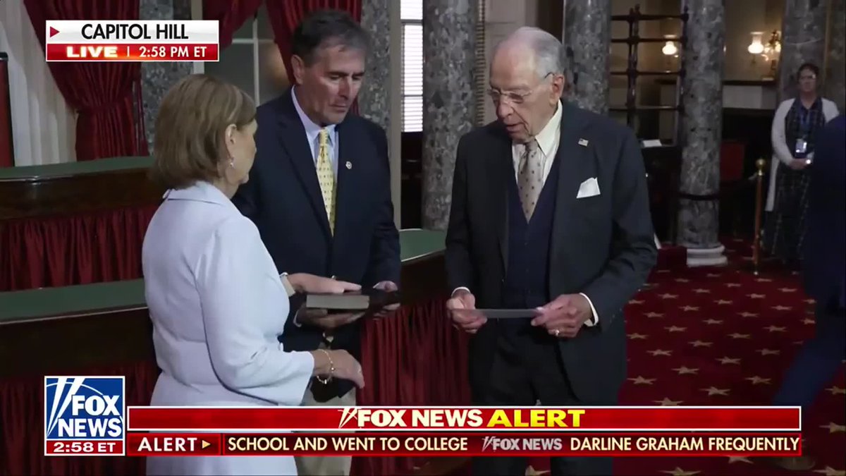 BREAKING: Darline Graham Nordone is ceremonially sworn in as South Carolina's U.S. senator filling the seat left vacant by her late brother, Lindsey Graham.