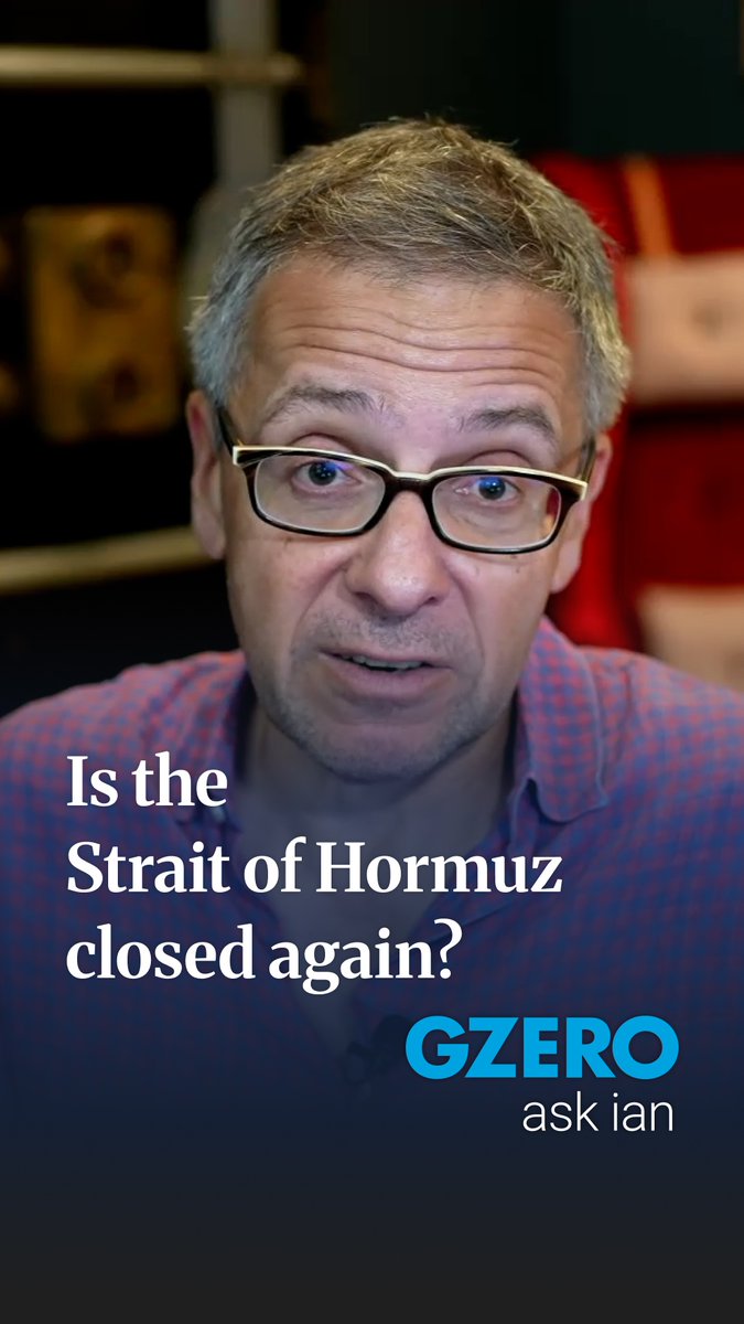 this is not back to all-out war. but the path to an open strait now runs through iran's leverage. GZERO Media