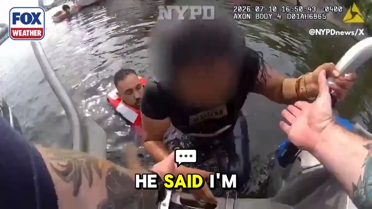 🚨 HEROIC NYPD RESCUE 👮‍♂️🗽 An NYPD Harbor officer jumped into the polluted waters of Newtown Creek to save a drowning 17-year-old girl. Since the boat couldn't get close, he didn't hesitate: "I'm going in." 👏