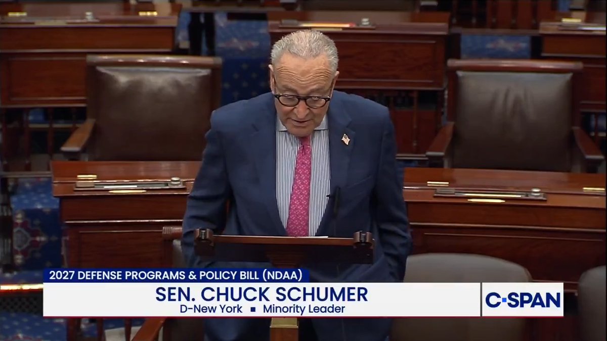 Sen. Schumer: "Donald Trump is drowning in the Strait of Hormuz."