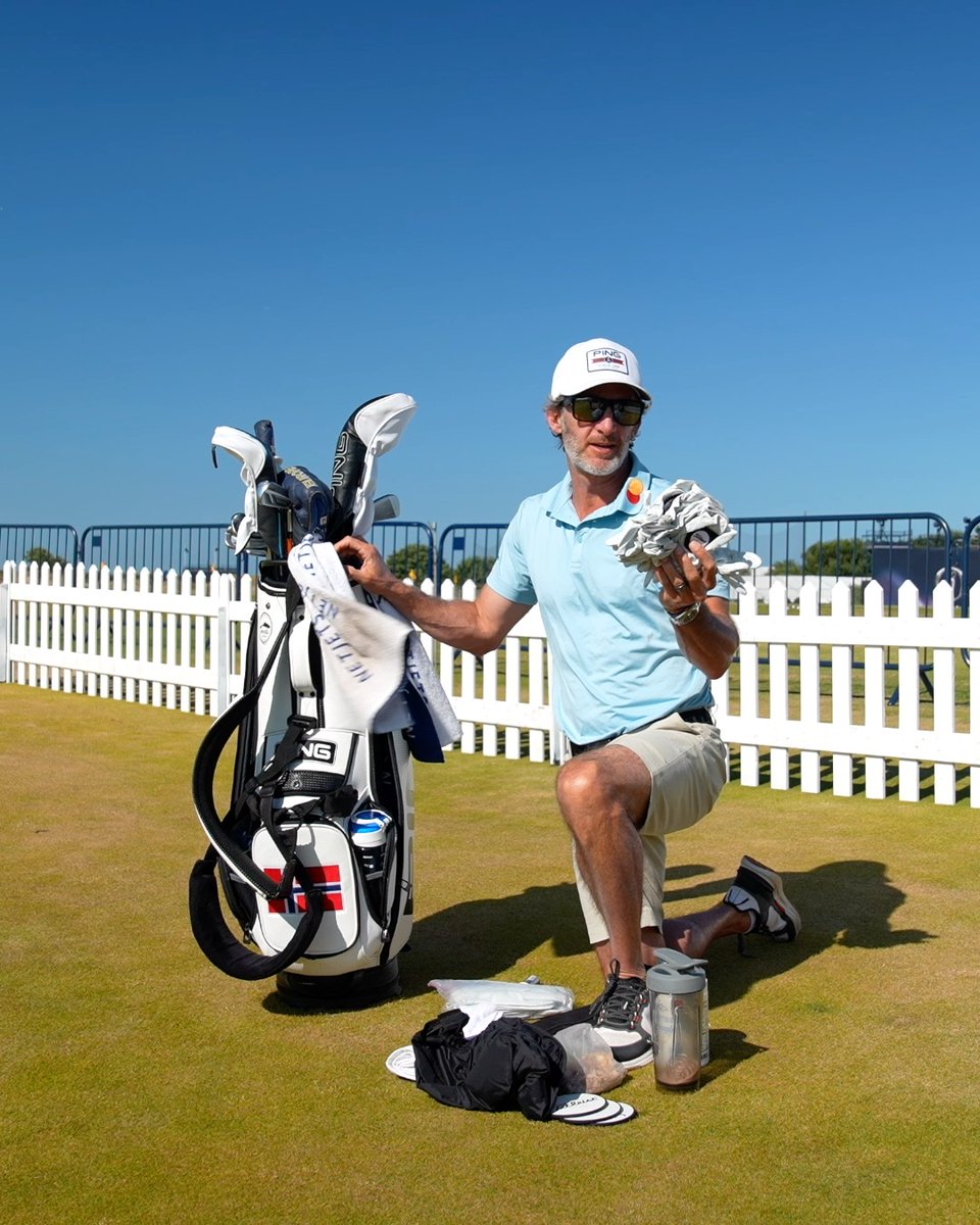 Everything but the clubs. 👀 Go inside Viktor Hovland’s bag with caddie Shay Knight. #TheOpen | #PlayYourBest
