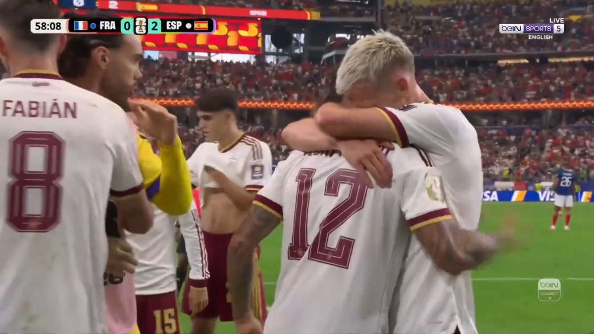 GOAL! Pedro Porro plays a brilliant one-two with Dani Olmo before doubling La Roja’s lead! Spain can almost taste the final... 🇫🇷 France 0-2 Spain 🇪🇸 #FIFAWorldCup | #Spain