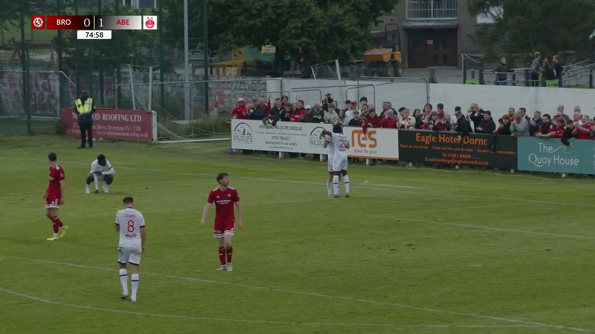 .Aberdeen FC are on their way to an opening win thanks to Kevin Nisbet 🔴 A brace for the striker should seal the win against Brora Rangers 👏 #PremierSports