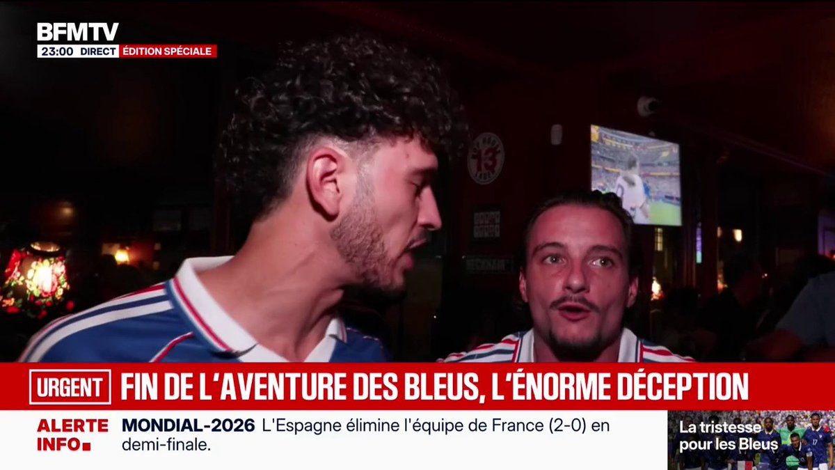 "On n'a pas joué, pour moi il y avait pas d'envie": la déception des supporters des Bleus au coup de sifflet final du match France-Espagne