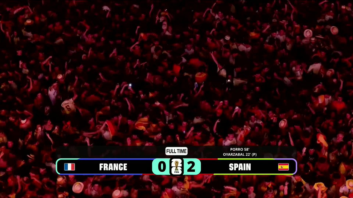 The watch party in Madrid is going wild! 😱🇪🇸 #FIFAWorldCup