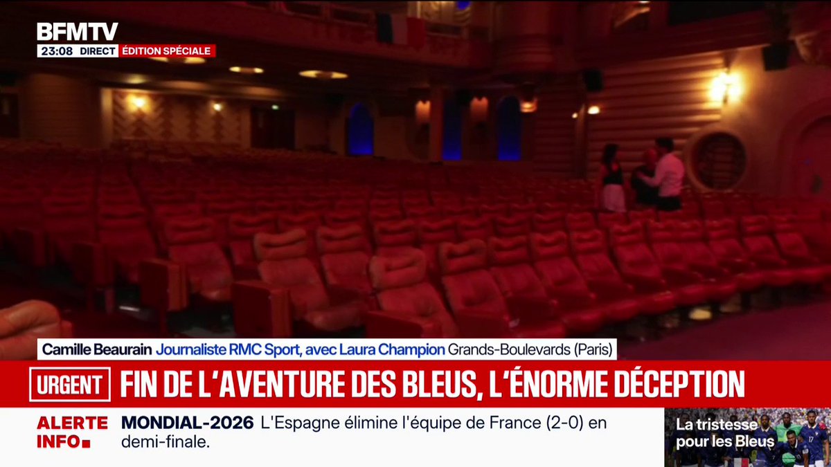 France-Espagne: le Grand Rex complètement vidé par les supporters quelques minutes seulement après la fin du match