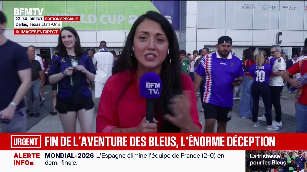 "Catastrophique": à Dallas, les supporters de l'équipe de France repartent du stade frustrés après la défaite face à l'Espagne