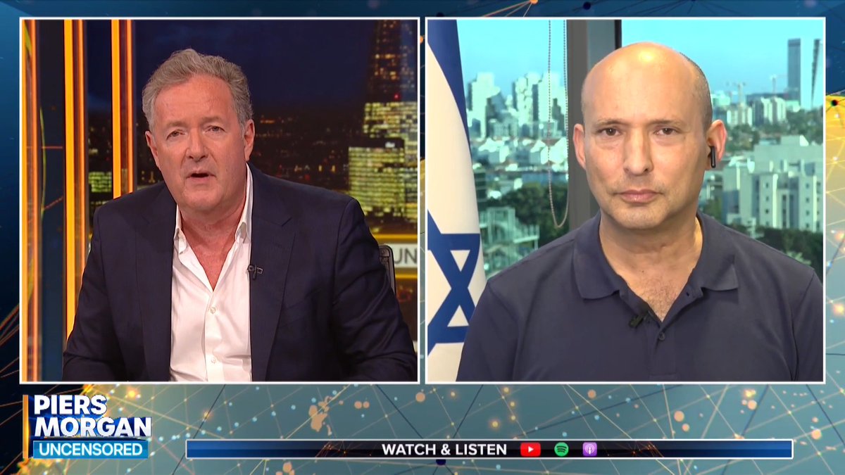 "We have to GROW UP!" Watch former Israeli prime minister Naftali Bennett speak to Piers Morgan about the latest developments in Iran👇 📺 Piers Morgan | Naftali Bennett נפתלי בנט