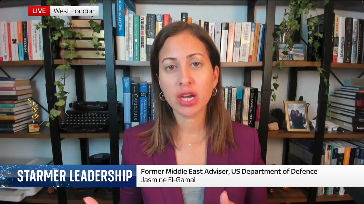 "Gaza will probably be one of the defining legacies of Sir Keir Starmer's time in office" - Former Middle East adviser at the US Department of Defence Jasmine El-Gamal 🌍