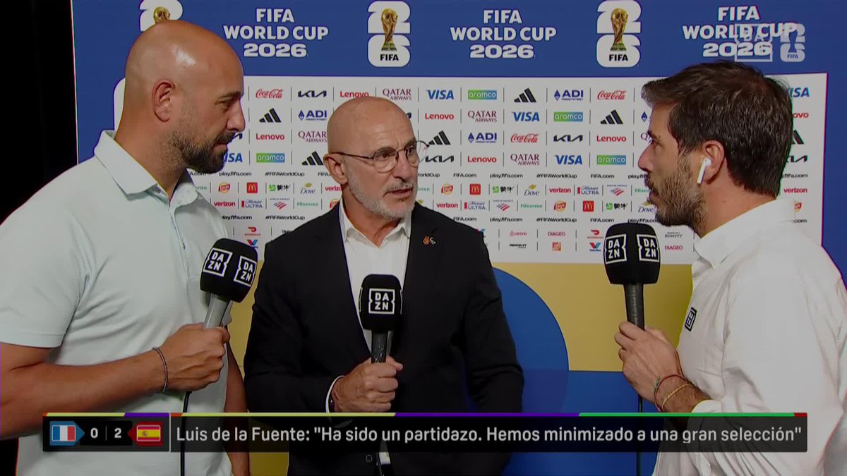 ๐ฃ๏ธ Luis de la Fuente: "En la charla hemos dicho que nos enfrentรกbamos a una de las mejores selecciones del mundo, pero que ellos se iban a enfrentar al mejor equipo" #DAZNMundial