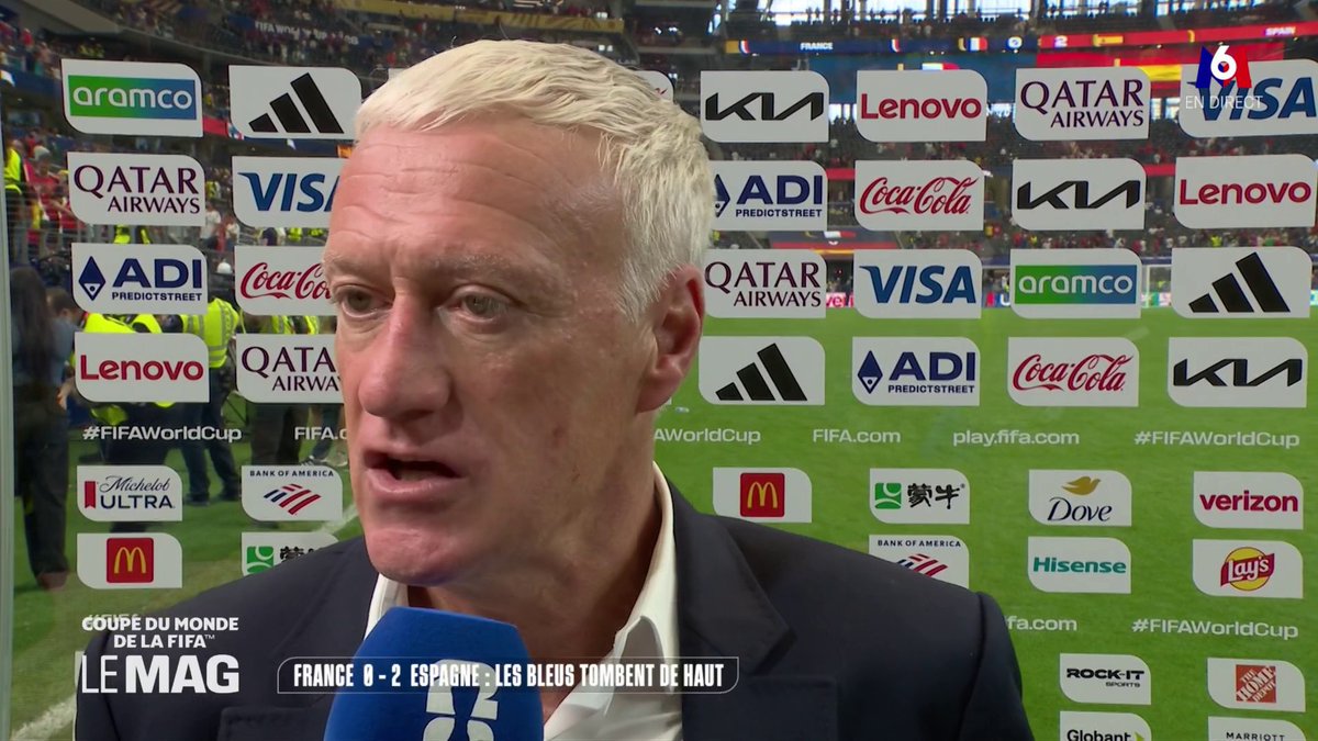 "Aujourd'hui, on a été un ton en dessous sur le plan technique"Didier Deschamps réagit à l'élimination des Bleus. Suivez la Coupe du Monde 2026 sur M6 et M6+ #CDM2026 #FIFAWorldCup #FRAESP