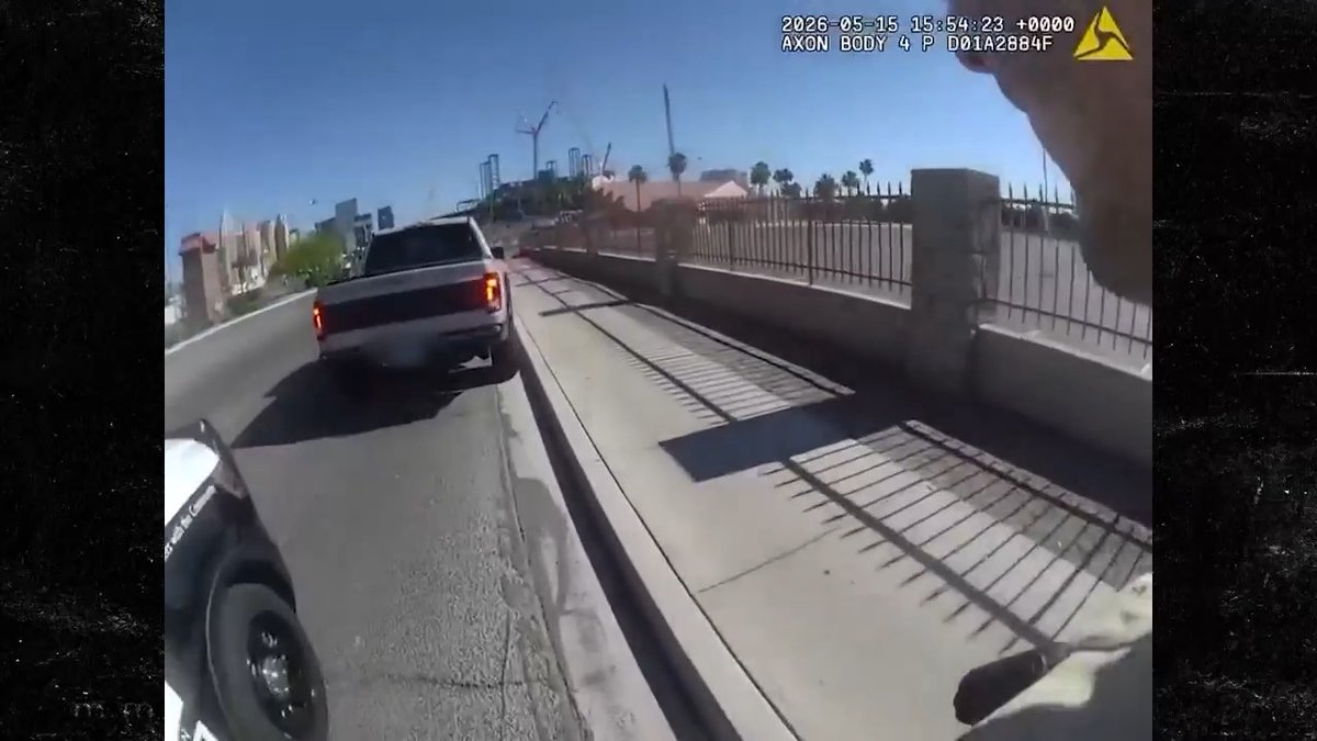 Nevada Gov. Joe Lombardo pulled over on video, cop lets him go after he says name. 🎥: Las Vegas Metropolitan Police Department